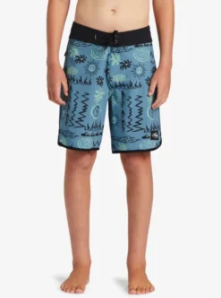 Quiksilver Boys 8-16 Surfsilk Radical Scallop Board Shorts -Sunny Fit Wear aqbbs03117 quiksilverw bmq9 frt1