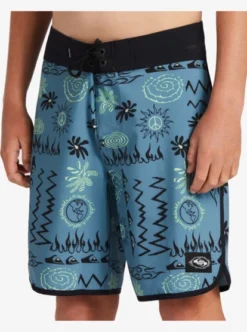 Quiksilver Boys 8-16 Surfsilk Radical Scallop Board Shorts -Sunny Fit Wear aqbbs03117 quiksilverw bmq9 frt4