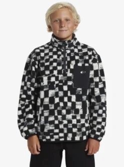 Quiksilver Boys 8-16 Saturn Distort Half-Zip Fleece -Sunny Fit Wear aqbft03091 quiksilverw kvj6 frt1