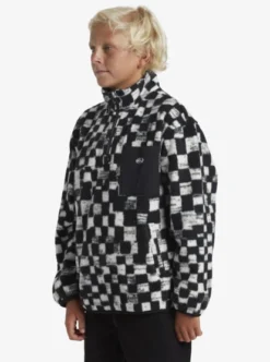 Quiksilver Boys 8-16 Saturn Distort Half-Zip Fleece -Sunny Fit Wear aqbft03091 quiksilverw kvj6 frt2