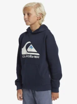 Quiksilver Boys 8-16 Big Logo Pullover Hoodie -Sunny Fit Wear aqbft03099 quiksilverw ktp0 frt2