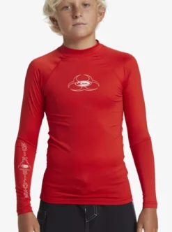 Quiksilver Boys 8-16 Saturn Long Sleeve UPF 50 Surf T-Shirt -Sunny Fit Wear aqbwr03053 quiksilverw rqc0 frt3