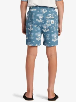 Quiksilver Boys 8-16 Palm Spritz Elasticated Waist Walk Shorts -Sunny Fit Wear aqbws03074 quiksilverw bmq6 bck1