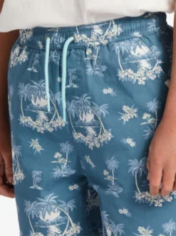 Quiksilver Boys 8-16 Palm Spritz Elasticated Waist Walk Shorts -Sunny Fit Wear aqbws03074 quiksilverw bmq6 frt3