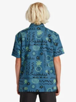 Quiksilver Boys 8-16 Radical Times Short Sleeve Shirt -Sunny Fit Wear aqbwt03065 quiksilverw bmq9 bck1