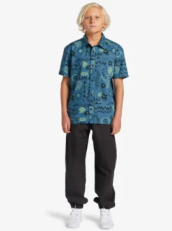 Quiksilver Boys 8-16 Radical Times Short Sleeve Shirt -Sunny Fit Wear aqbwt03065 quiksilverw bmq9 frt9