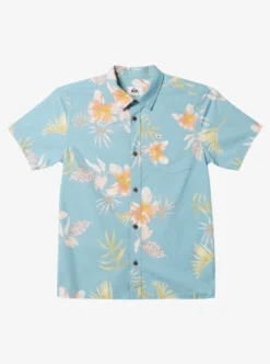 Quiksilver Boys 8-16 Tropical Floral Short Sleeve Shirt