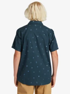 Quiksilver Boys 8-16 Heat Wave Short Sleeve Shirt -Sunny Fit Wear aqbwt03071 quiksilverw bsl0 bck1