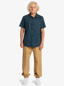 Quiksilver Boys 8-16 Heat Wave Short Sleeve Shirt -Sunny Fit Wear aqbwt03071 quiksilverw bsl0 frt9
