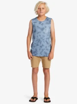 Quiksilver Boys 8-16 Splitting Hairs Sleeveless Muscle T-Shirt -Sunny Fit Wear aqbzt04358 quiksilverw byg0 frt9