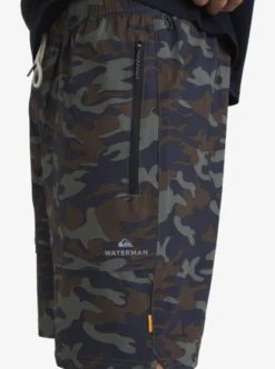 Quiksilver Mens Waterman Scout Zipper Print 19" Amphibian Boardshorts -Sunny Fit Wear aqmws03110 quiksilverw gpb6 dtl1