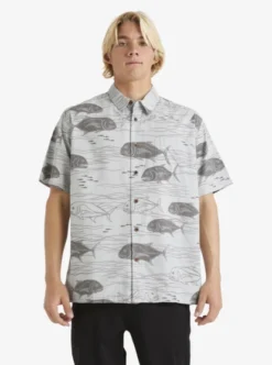 Quiksilver Mens Dive Sites Short Sleeve Shirt -Sunny Fit Wear aqmwt03493 quiksilverw sfb9 frt1