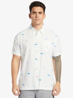 Quiksilver Mens Big Pond Short Sleeve Shirt -Sunny Fit Wear aqmwt03502 quiksilverw wbb9 frt1