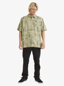 Quiksilver Mens Long Boards Short Sleeve Shirt -Sunny Fit Wear aqmwt03506 quiksilverw brn9 frt9