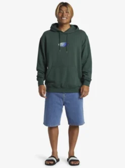 Quiksilver Mens Saturn N.A.R. Pullover Hoodie -Sunny Fit Wear aqyft03335 quiksilverw grt0 frt9