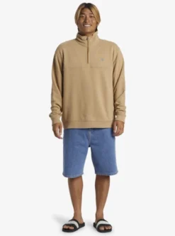 Quiksilver Mens Saturn Chrome Half-Zip Sweatshirt -Sunny Fit Wear aqyft03337 quiksilverw cjz0 frt9