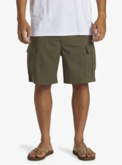 Quiksilver Mens Taxer Cargo Cargo Walk Shorts -Sunny Fit Wear aqyws03237 quiksilverw cre0 frt1