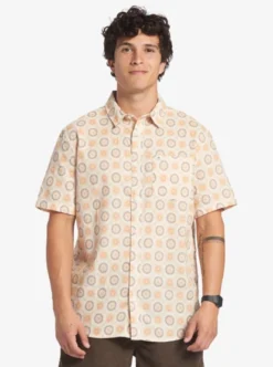 Quiksilver Mens Mandala Short Sleeve Shirt -Sunny Fit Wear aqywt03298 quiksilverw wdw9 frt1
