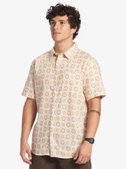Quiksilver Mens Mandala Short Sleeve Shirt -Sunny Fit Wear aqywt03298 quiksilverw wdw9 frt2