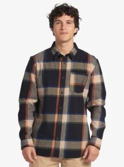 Quiksilver Mens Brooks Long Sleeve Shirt -Sunny Fit Wear aqywt03303 quiksilverw kvj9 frt1