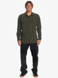 Quiksilver Mens Freefall Long Sleeve Shirt -Sunny Fit Wear aqywt03304 quiksilverw gaz9 frt1