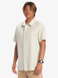 Quiksilver Mens Pacific Stripe Short Sleeve Shirt -Sunny Fit Wear aqywt03306 quiksilverw wdw9 frt2