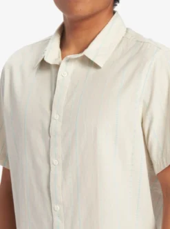 Quiksilver Mens Pacific Stripe Short Sleeve Shirt -Sunny Fit Wear aqywt03306 quiksilverw wdw9 frt3