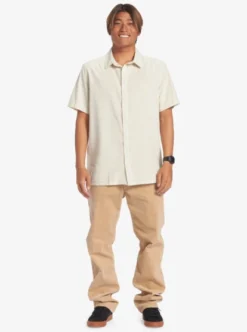 Quiksilver Mens Pacific Stripe Short Sleeve Shirt -Sunny Fit Wear aqywt03306 quiksilverw wdw9 frt9