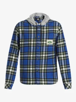 Quiksilver Mens Snyc Overhead Saltwater Hooded Shirt -Sunny Fit Wear aqywt03308 quiksilverv bll0 frt1