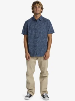 Quiksilver Mens Apero Organic Classic Short Sleeve Pocket Shirt -Sunny Fit Wear aqywt03314 quiksilverw ktp6 frt9