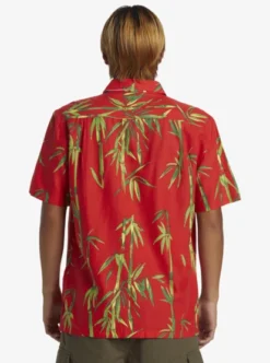 Quiksilver Mens Bamboo DNA Island Short Sleeve Shirt -Sunny Fit Wear aqywt03326 quiksilverw rzm6 bck1
