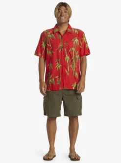 Quiksilver Mens Bamboo DNA Island Short Sleeve Shirt -Sunny Fit Wear aqywt03326 quiksilverw rzm6 frt9