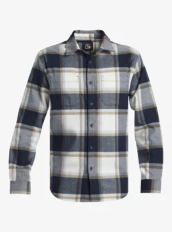 Quiksilver Mens DNA Flannel Flannel Shirt -Sunny Fit Wear aqywt03331 quiksilverv ktp1 frt1