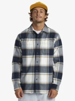 Quiksilver Mens DNA Flannel Flannel Shirt -Sunny Fit Wear aqywt03331 quiksilverw ktp1 frt1