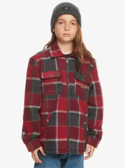 Quiksilver Boys Tolala Zip-Up Fleece Overshirt