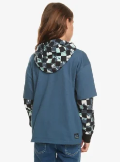 Quiksilver Boys Check This Up Hoodie -Sunny Fit Wear eqbkt03335 quiksilverw byg0 bck1