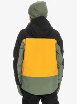 Quiksilver Boys 8-16 AmbitionTechnical Snow Jacket -Sunny Fit Wear eqbtj03176 quiksilverw gnb0 bck1