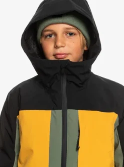 Quiksilver Boys 8-16 AmbitionTechnical Snow Jacket -Sunny Fit Wear eqbtj03176 quiksilverw gnb0 frt3