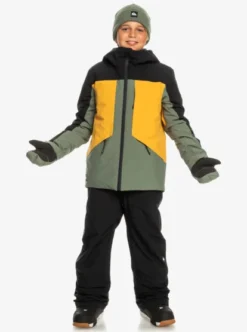 Quiksilver Boys 8-16 AmbitionTechnical Snow Jacket -Sunny Fit Wear eqbtj03176 quiksilverw gnb0 frt9