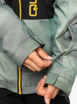Quiksilver Boys 4-16 Side Hit Technical Snow Jacket -Sunny Fit Wear eqbtj03186 quiksilverw gnb1 frt5