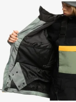 Quiksilver Boys 4-16 Side Hit Technical Snow Jacket -Sunny Fit Wear eqbtj03186 quiksilverw gnb1 frt6