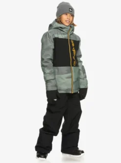 Quiksilver Boys 4-16 Side Hit Technical Snow Jacket -Sunny Fit Wear eqbtj03186 quiksilverw gnb1 frt9