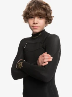 Quiksilver Boys 3/2mm Everyday Sessions Chest Zip Wetsuit -Sunny Fit Wear eqbw103096 quiksilverw kvj0 frt3