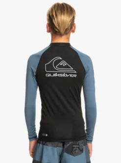 Quiksilver Boys 8-16 On Tour Long Sleeve UPF 50 Rash Vest -Sunny Fit Wear eqbwr03181 quiksilverw byg0 bck1