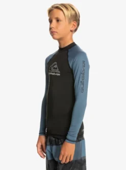 Quiksilver Boys 8-16 On Tour Long Sleeve UPF 50 Rash Vest -Sunny Fit Wear eqbwr03181 quiksilverw byg0 frt2