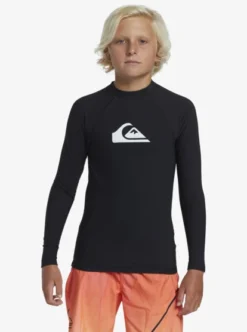Quiksilver Boys 8-16 Heater Long Sleeve UPF 50 Rash Vest -Sunny Fit Wear eqbwr03189 quiksilverw kvj0 frt1
