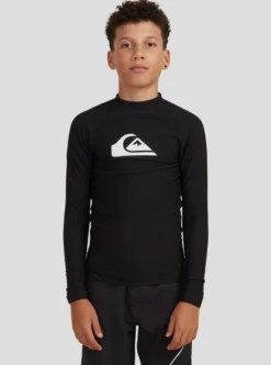 Quiksilver Boys 8-16 Heater Long Sleeve UPF 50 Rash Vest -Sunny Fit Wear eqbwr03189 quiksilverw kvj0 frt2