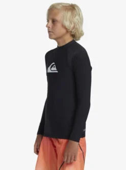 Quiksilver Boys 8-16 Heater Long Sleeve UPF 50 Rash Vest -Sunny Fit Wear eqbwr03189 quiksilverw kvj0 sd1