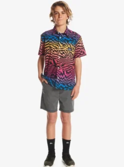Quiksilver Boys 8-16 Taxer Elasticated Shorts -Sunny Fit Wear eqbws03330 quiksilverw kvj0 frt9