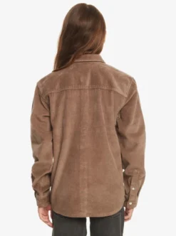 Quiksilver Boys Surf Cord Long Sleeve Overshirt -Sunny Fit Wear eqbwt03388 quiksilverw snf0 bck1